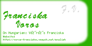 franciska voros business card